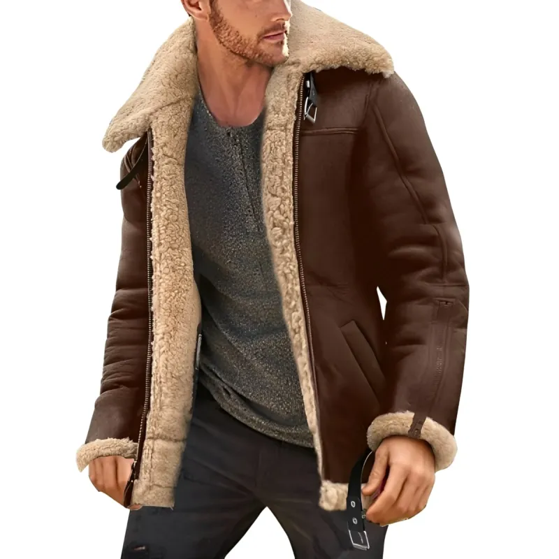 Robuste, Dicke Vegan-Lederjacke für Männer – Valtoré